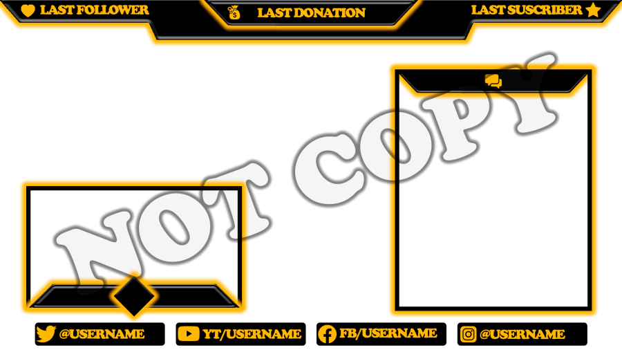 Overlay Para Obs Twitch Box Camara Y Chat Color Personalizable 5