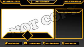 VENDO OVERLAY PARA OBS TWITCH FACECAM CHAT JUEGO 4 VENTANAS, USD 5.00