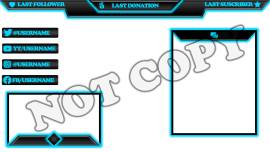 VENDO OVERLAY PARA TWITCH OBS PACK(4) SENCILLO, USD 5.00