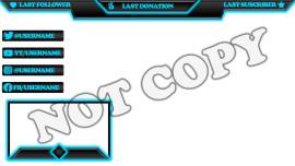 VENDO OVERLAY PARA TWITCH OBS PACK(4) SENCILLO, USD 5.00