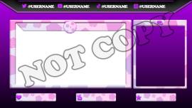 VENDO OVERLAY PARA TWITCH OBS PACK(3) SENCILLO, USD 5.00