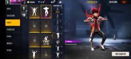 freefire account with exclusive clothes and emotes, USD 60.00