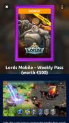 Lords Mobile Weekly Pass (worth:500€), USD 25.00