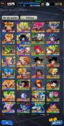 Cuenta Dragon Ball Legends 63 Cronocristales 398 Personajes, € 25.00