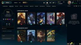 CUENTA LOL LAN / PLATA II / 27k EA / ALL CHAMPS / 96 SKINS / 4 AÑOS, USD 400.00