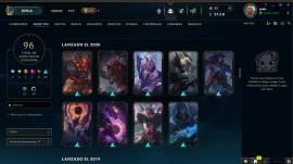 CUENTA LOL LAN / PLATA II / 27k EA / ALL CHAMPS / 96 SKINS / 4 AÑOS, USD 400.00