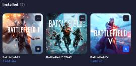 Cuenta de EA play con 3 juegos; Battlefiled V, Battlefiled 1 y Bf 2042, USD 40.00