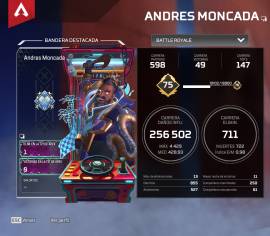 Vendo cuenta de Apex Legends, fragmentos de reliquia sin usar, USD 105.00