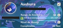 Genshin / Ar 58 / (15 Personajes 5★, 7 Armas 5★) / USD 400, USD 400.00