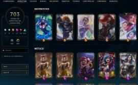 Vendo cuenta de lol todos los campeones 703 skin y 73 mil de EA, USD 500.00