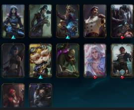 Vendo cuenta de lol 365 escencia mitica +200skins Premio S santuario, USD 300.00