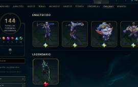 Vendo cuenta de lol 365 escencia mitica +200skins Premio S santuario, USD 300.00