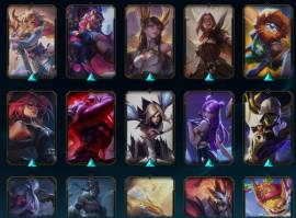 Vendo cuenta de lol 365 escencia mitica +200skins Premio S santuario, USD 300.00