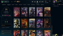 Vendo cuenta de lol/ lvl 82/ unranked/ 63 champs/ 38 skins, USD 15.00