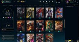 Vendo cuenta de lol/ lvl 82/ unranked/ 63 champs/ 38 skins, USD 15.00