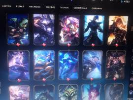 League of Legends account LAN, valued at 1500 dolares, 201 skins, USD 1,200.00