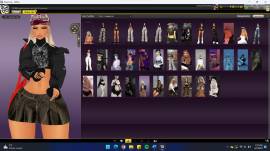 IMVU account 225 items with aprox 35 outfits made and 115 credits, USD 52.00