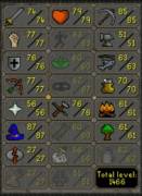 Old Schoold Runescape account melee 75/ ranged 77/ magic 87/NO EMAIL S, USD 40.50