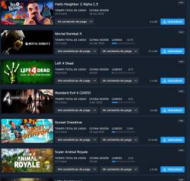 Cuenta de Steam con más de 100 juegos valorada en 256 usd, USD 14.00