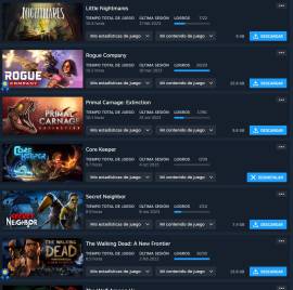 Cuenta de Steam con más de 100 juegos valorada en 256 usd, USD 14.00