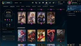 Cuenta de league of legend nivel 1014, 436 skins, USD 100