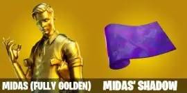 Acount fortnite gold midas, 19 skins,39 dance,39 pikaxe,unreal.4 excus, USD 10.00