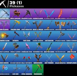 Acount fortnite gold midas, 19 skins,39 dance,39 pikaxe,unreal.4 excus, USD 10.00