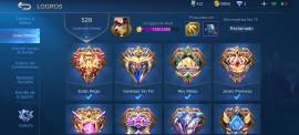 Cuenta mobile legends rank=leyenda V nivel 59 skins:, € 700.00