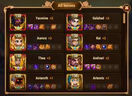 Hero Wars account at level 130 - VIP 7, USD 270.00