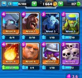 CLASH ROYALE ACCOUNT WITH ARMY OF SKELETONS IN ARENA 1, USD 10.00