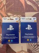 2 tarjetas regalo de PlayStation 50 euros, € 85.00