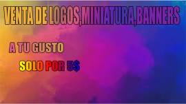 DISEÑO LOGOTIPOS MINIATURA PARA YT BANNERS Y MAS A TU GUSTO, USD 5.00