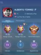 Cuenta Mobile Legends Gloria Mítica , USD 70.00