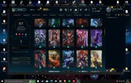 cuenta main de lol, LAS, lvl 536 con 97 skin, unranked, USD 100.00