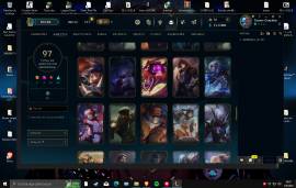 cuenta main de lol, LAS, lvl 536 con 97 skin, unranked, USD 100.00