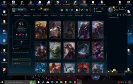 cuenta main de lol, LAS, lvl 536 con 97 skin, unranked, USD 100.00