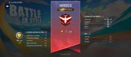 new free fire account in heroic élite in squad mode región ee.uu, USD 15