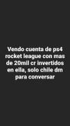 Vendo cuenta de Rocket League, USD 53.00