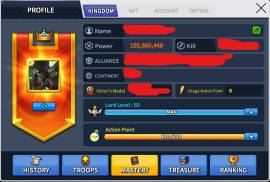 League of Kingdoms account on sale vip level 17 , lord level 50, USD 800.00