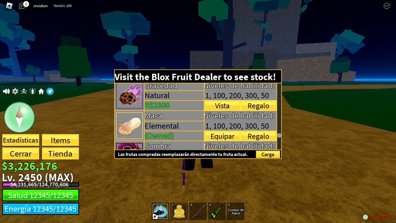 vendo cuenta de roblox blox fruits | USD 90.00