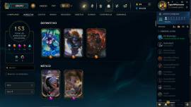 Vendo cuenta de lol - Unranked lvl 229 - 153 skins, USD 100.00