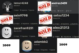 CUENTAS OG ROBLOX 2008-2013, USD 5.00