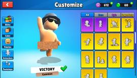 Stumble Guys Account With 220 Skins + All emotes Steam, € 35.99