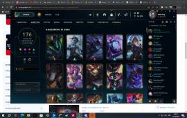 Cuenta de lol Las full Champions, 176 skins level 291 Hierro 2, USD 100.00