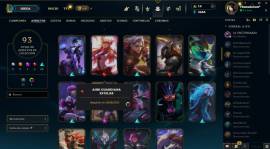 CUANTA DE LOL, 93 SKINS, LEVEL 335. PRECIO NEGOCIABLE, USD 15.00