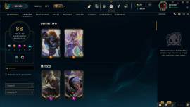 Cuenta de LOL 88 skin 2 definitivas 2 míticas + valorant y wild rift, USD 150.00