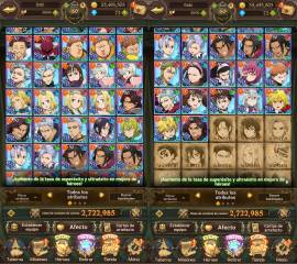 I sell a 7DS account - GLOBAL Lv. 80, USD 23.00