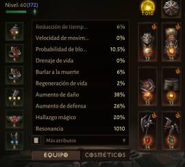 diablo immortal servi MEPHISTO paragon 181  ic +4300  resonancia 1010, USD 220.00