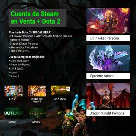 Dota 2 Account Uncalibrated + Various Original Games, USD 90.00