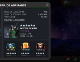 vendo cuenta de Marvel Contest of Champions, USD 220.00